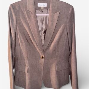 Calvin Klein Women's Taupe Blazer